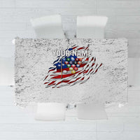 Custom American Flag Billiards Tablecloth with Ripped Design Pool Ball Graphic - Wonder Print Shop