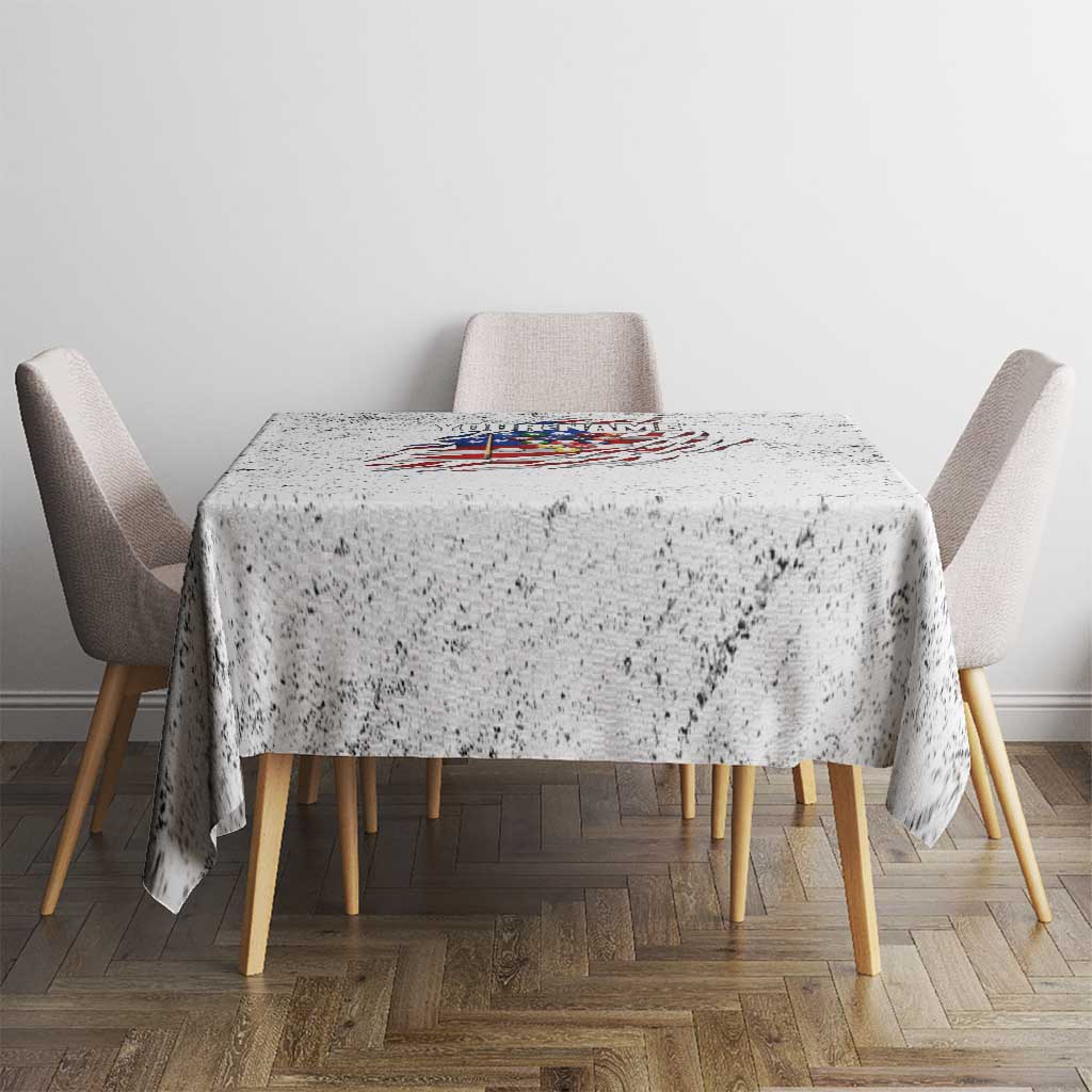 Custom American Flag Billiards Tablecloth with Ripped Design Pool Ball Graphic - Wonder Print Shop