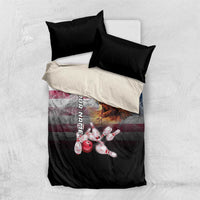 Custom Patriotic Eagle Bowling Bedding Set with American Flag Strike Design - Wonder Print Shop