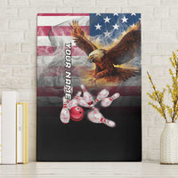 Custom Patriotic Eagle Bowling Canvas Wall Art with American Flag Strike Design - Wonder Print Shop