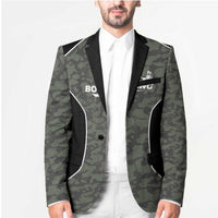 Custom Camouflage Bowling Blazer with Red Strike Ball Graphic - Wonder Print Shop