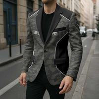 Custom Camouflage Bowling Blazer with Red Strike Ball Graphic - Wonder Print Shop