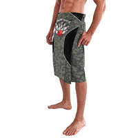 Custom Camouflage Bowling Lavalava with Red Strike Ball Graphic - Wonder Print Shop