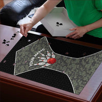 Custom Camouflage Bowling Puzzle with Red Strike Ball Graphic - Wonder Print Shop