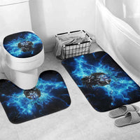 Custom Grim Reaper Bowling Bathroom Set with Blue Lightning Background - Wonder Print Shop