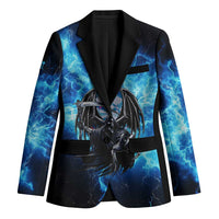 Custom Grim Reaper Bowling Blazer with Blue Lightning Background - Wonder Print Shop