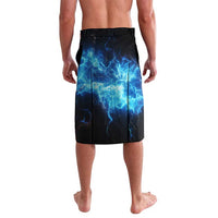 Custom Grim Reaper Bowling Lavalava with Blue Lightning Background - Wonder Print Shop