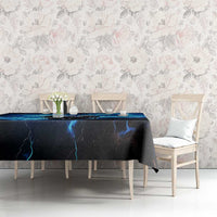 Custom Grim Reaper Bowling Tablecloth with Blue Lightning Background - Wonder Print Shop