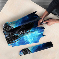 Custom Grim Reaper Bowling Umbrella with Blue Lightning Background - Wonder Print Shop