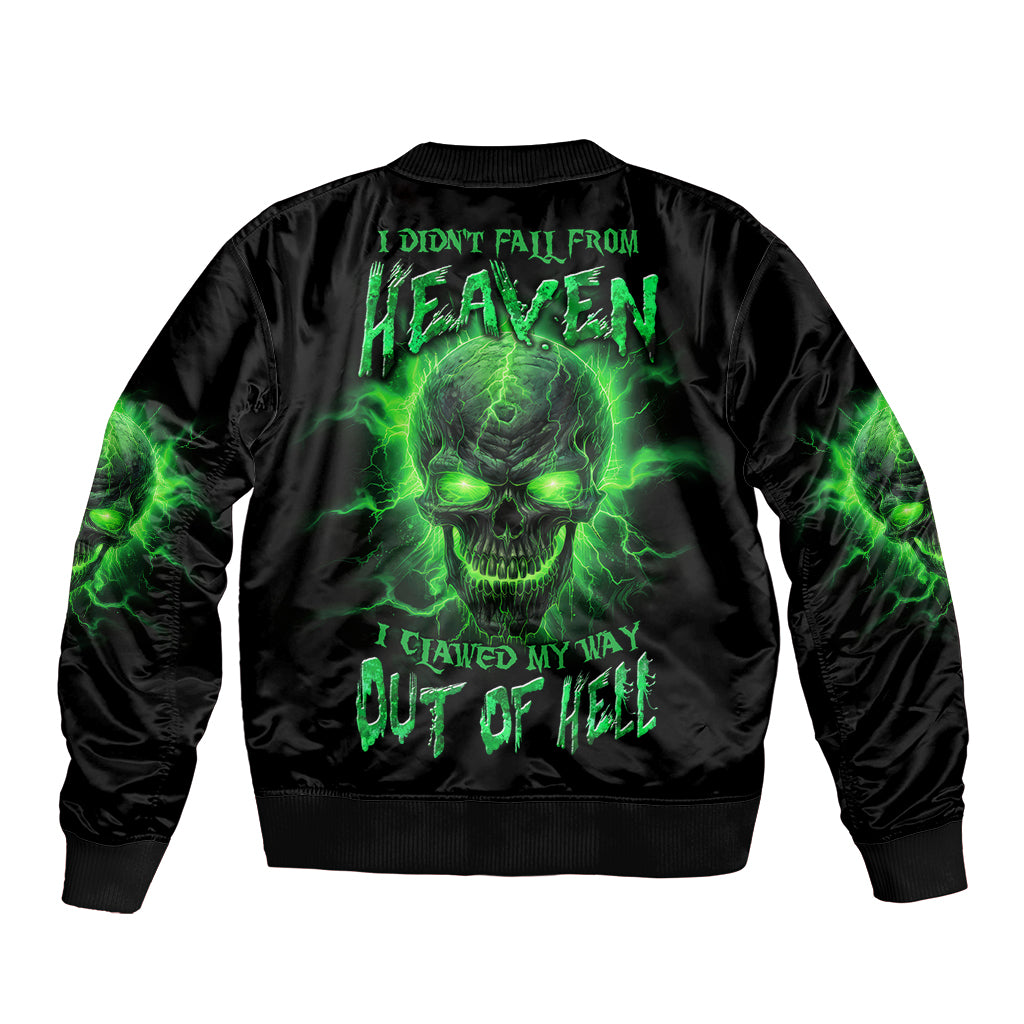 Heaven Don't Want Me Mad Skull Bomber Jacket - Wonder Print Shop