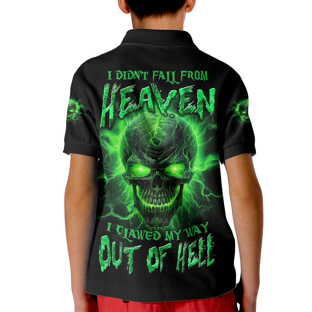 Heaven Don't Want Me Mad Skull Kid Polo Shirt - Wonder Print Shop