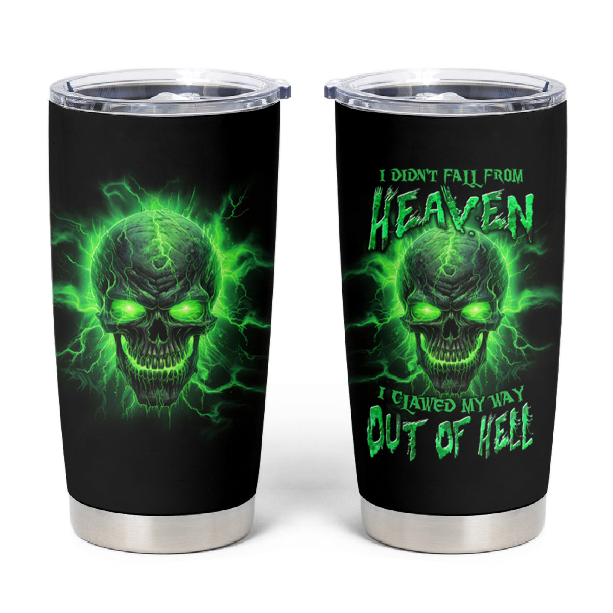 Heaven Don't Want Me Mad Skull Tumbler Cup