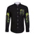 Warning Sign Skull Reaper Long Sleeve Button Shirt - Wonder Print Shop