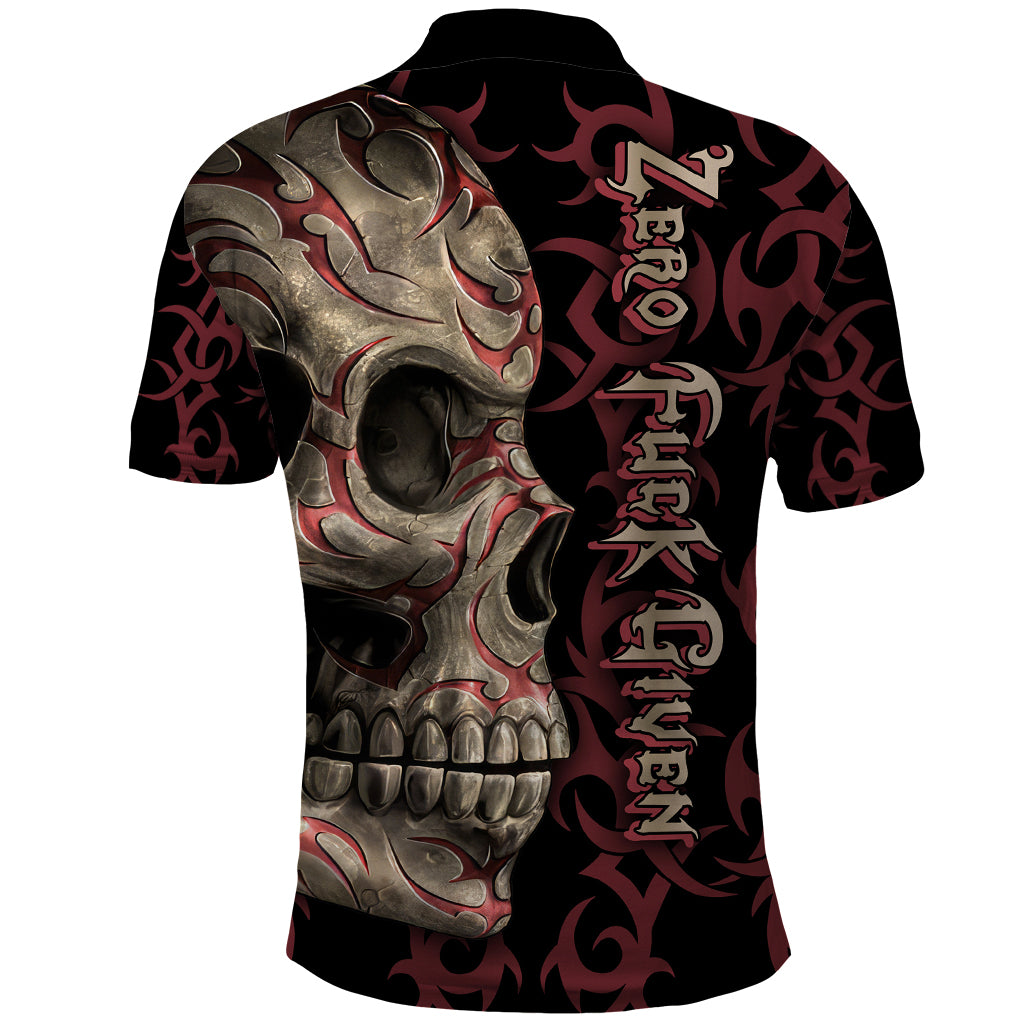 Zero F Given Skull Polo Shirt - Wonder Print Shop