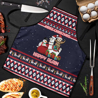 Llama and Snowman Apron with Gifts and Nordic Pattern - Wonder Print Shop