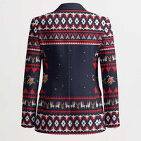 Llama and Snowman Blazer with Gifts and Nordic Pattern - Wonder Print Shop