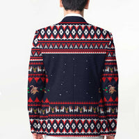Llama and Snowman Blazer with Gifts and Nordic Pattern - Wonder Print Shop
