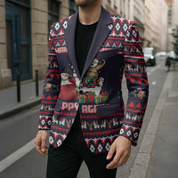 Llama and Snowman Blazer with Gifts and Nordic Pattern - Wonder Print Shop