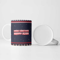 Llama and Snowman Ceramic Mug with Gifts and Nordic Pattern - Wonder Print Shop