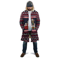 Llama and Snowman Cloak with Gifts and Nordic Pattern - Wonder Print Shop
