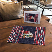 Llama and Snowman Puzzle with Gifts and Nordic Pattern - Wonder Print Shop