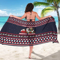Llama and Snowman Sarong with Gifts and Nordic Pattern - Wonder Print Shop