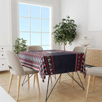 Llama and Snowman Tablecloth with Gifts and Nordic Pattern - Wonder Print Shop