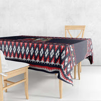 Llama and Snowman Tablecloth with Gifts and Nordic Pattern - Wonder Print Shop