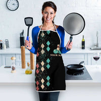 Custom Bowling Balls Apron with Does This Shirt Make My Balls Look Big Quote and Retro Argyle Pattern - Wonder Print Shop