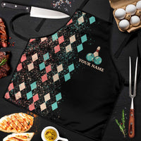 Custom Bowling Balls Apron with Does This Shirt Make My Balls Look Big Quote and Retro Argyle Pattern - Wonder Print Shop