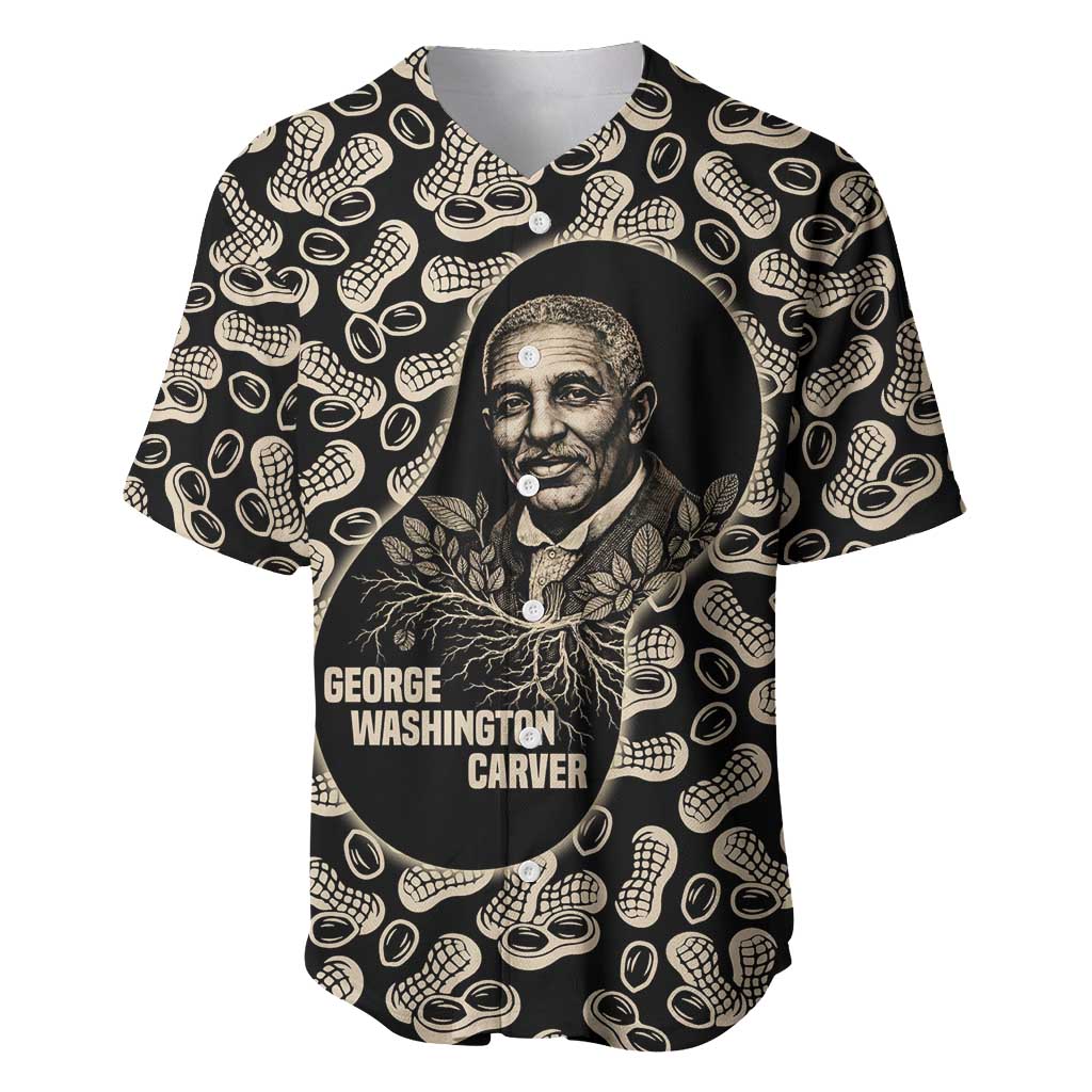 George Washington Carver Baseball Jersey Peanut From Soil Comes Knowledge Quote and Agricultural Roots - Wonder Print Shop