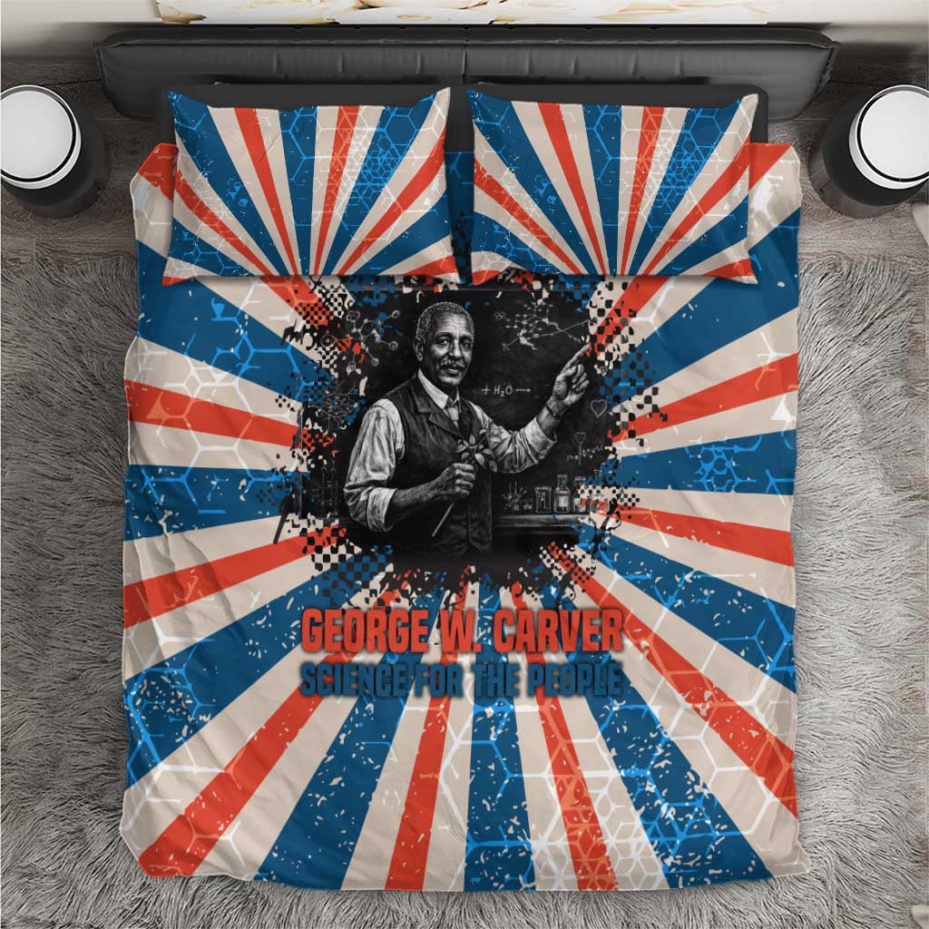 George Washington Carver Bedding Set with Science Teaching Scene, Education Is the Key Quote - Wonder Print Shop