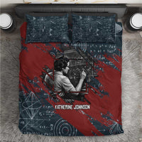 Katherine Johnson Bedding Set with Chalkboard Math Scene, Verify the Numbers Quote and Space Orbit - Wonder Print Shop