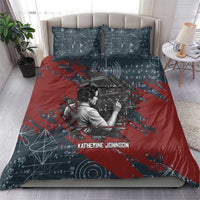 Katherine Johnson Bedding Set with Chalkboard Math Scene, Verify the Numbers Quote and Space Orbit - Wonder Print Shop