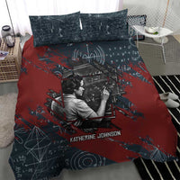 Katherine Johnson Bedding Set with Chalkboard Math Scene, Verify the Numbers Quote and Space Orbit - Wonder Print Shop