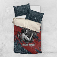 Katherine Johnson Bedding Set with Chalkboard Math Scene, Verify the Numbers Quote and Space Orbit - Wonder Print Shop