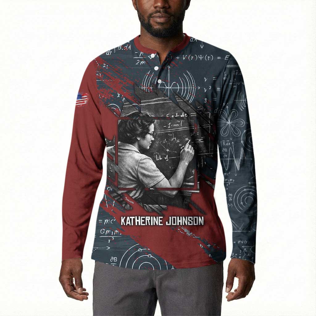 Katherine Johnson Button Sweatshirt with Chalkboard Math Scene, Verify the Numbers Quote and Space Orbit