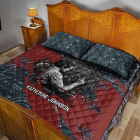 Katherine Johnson Quilt Bed Set with Chalkboard Math Scene, Verify the Numbers Quote and Space Orbit - Wonder Print Shop