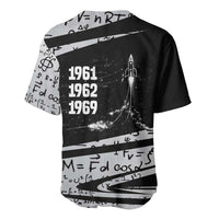 Katherine Johnson Baseball Jersey with Orbital Space Portrait, Historic NASA Launch Dates and Physics - Wonder Print Shop