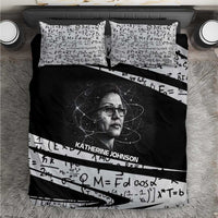 Katherine Johnson Bedding Set with Orbital Space Portrait, Historic NASA Launch Dates and Physics - Wonder Print Shop