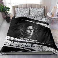 Katherine Johnson Bedding Set with Orbital Space Portrait, Historic NASA Launch Dates and Physics - Wonder Print Shop