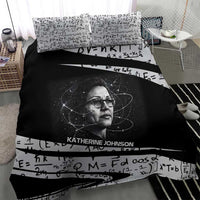 Katherine Johnson Bedding Set with Orbital Space Portrait, Historic NASA Launch Dates and Physics - Wonder Print Shop