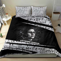 Katherine Johnson Bedding Set with Orbital Space Portrait, Historic NASA Launch Dates and Physics - Wonder Print Shop