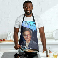 Katherine Johnson Apron with Galaxy Background, Hidden No More Quote and Rocket Brain Equation - Wonder Print Shop