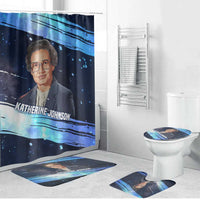 Katherine Johnson Bathroom Set with Galaxy Background, Hidden No More Quote and Rocket Brain Equation - Wonder Print Shop
