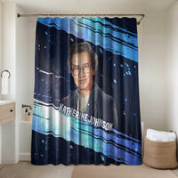 Katherine Johnson Bathroom Set with Galaxy Background, Hidden No More Quote and Rocket Brain Equation - Wonder Print Shop