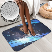 Katherine Johnson Bathroom Set with Galaxy Background, Hidden No More Quote and Rocket Brain Equation - Wonder Print Shop