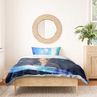 Katherine Johnson Bedding Set with Galaxy Background, Hidden No More Quote and Rocket Brain Equation - Wonder Print Shop