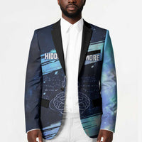 Katherine Johnson Blazer with Galaxy Background, Hidden No More Quote and Rocket Brain Equation - Wonder Print Shop