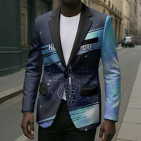Katherine Johnson Blazer with Galaxy Background, Hidden No More Quote and Rocket Brain Equation - Wonder Print Shop
